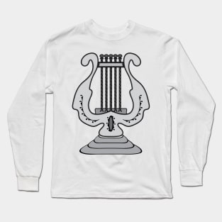 Masonic symbol of Lyre of the Organist for Blue Lodge Freemasonry Long Sleeve T-Shirt